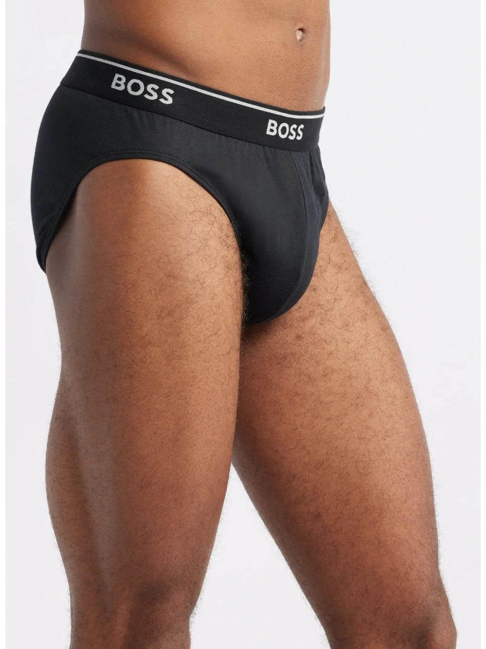 (2) Boss Black Briefs with Contrast Logo Waistband